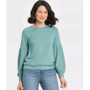 Knox Rose Women's Balloon Long Sleeve Sweatshirt Size XL